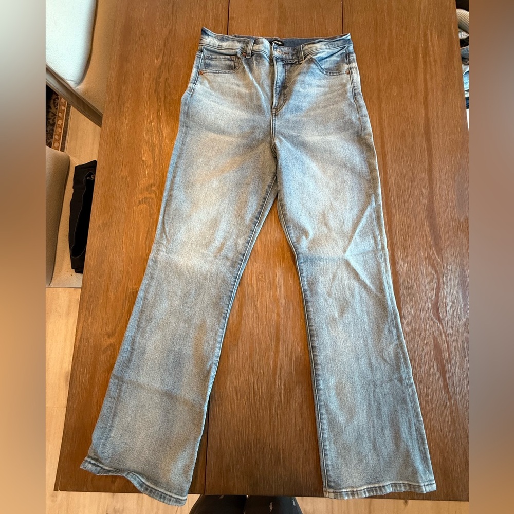 Express Light Blue 90s Boot High Rise Jeans